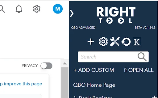 RightTool for QuickBooks Online डाउनलोड करें – उत्पादकता बढ़ाएं - Screenshot 1