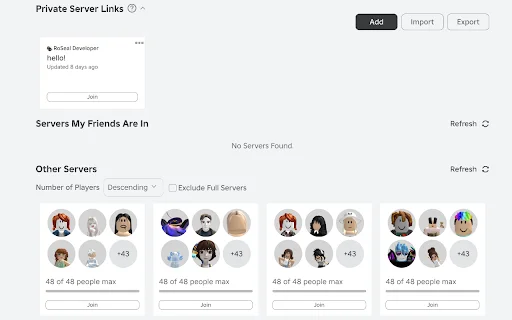 RoSeal डाउनलोड करें – बेहतरीन Roblox अनुभव और कस्टमाइजेशन टूल - Screenshot 5
