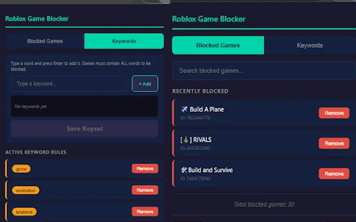 Roblox Game Blocker डाउनलोड करें – अवांछित गेम्स को ब्लॉक करें - Screenshot 2