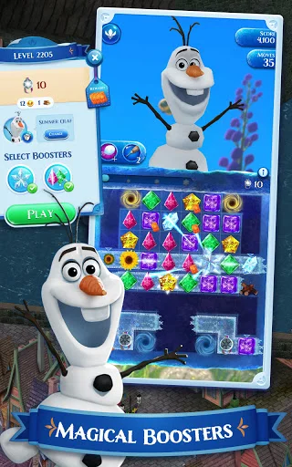 Disney Frozen Free Fall डाउनलोड करें – अरेंडेल की जादुई पहेली गेम - Screenshot 5
