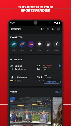 ESPN ऐप डाउनलोड करें – लाइव स्पोर्ट्स स्कोर और खबरें पाएं - Screenshot 2