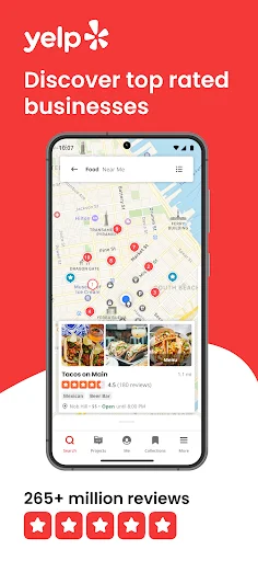 Yelp डाउनलोड करें – रेस्तरां, डिलीवरी और समीक्षाएं खोजें - Screenshot 1