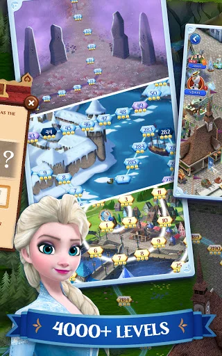 Disney Frozen Free Fall डाउनलोड करें – अरेंडेल की जादुई पहेली गेम - Screenshot 3