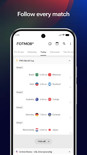 FotMob डाउनलोड करें – लाइव फुटबॉल स्कोर और मैच अपडेट्स पाएं - Screenshot 1