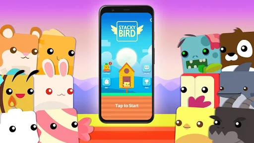 Stacky Bird डाउनलोड करें – मज़ेदार ऑफ़लाइन आर्केड गेम - Screenshot 6