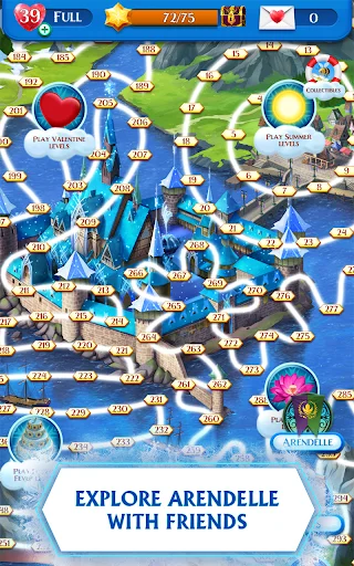 Disney Frozen Free Fall डाउनलोड करें – अरेंडेल की जादुई पहेली गेम - Screenshot 17