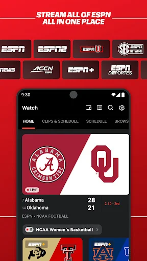 ESPN ऐप डाउनलोड करें – लाइव स्पोर्ट्स स्कोर और खबरें पाएं - Screenshot 1