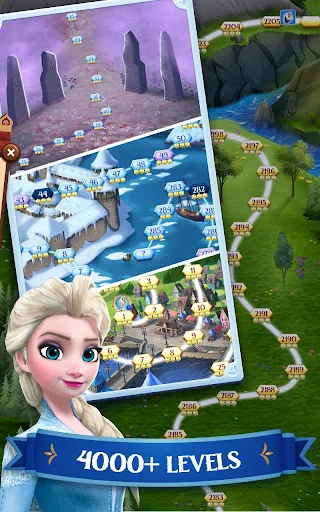 Disney Frozen Free Fall डाउनलोड करें – अरेंडेल की जादुई पहेली गेम - Screenshot 10